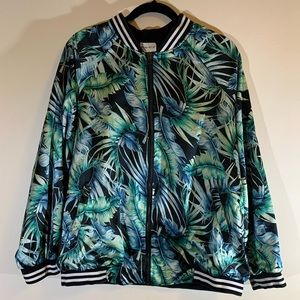 AVA & VIV Tropical Silky Bomber Jacket